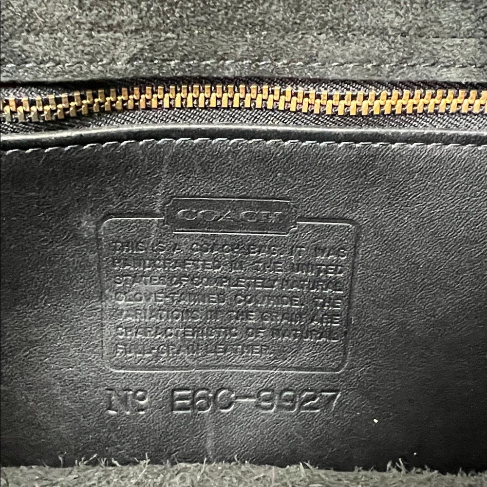 Vintage Coach Willis 9927 Top Handle Satchel Bag Crossbody Black Brass USA Made - Picture 15 of 15